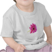 pink gerber on white t-shirts by lilandluckysloot pink gerber on white t-shirts