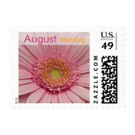 Pink Gerbera • August Wedding Stamp
