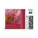 Pink Gerbera Bride & Groom Stamp