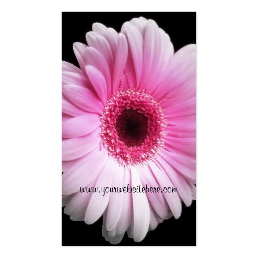 Pink Gerbera - Customized Business Card Template (back side)