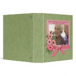 Pink Gerbera Daisies and Green Photo Binder