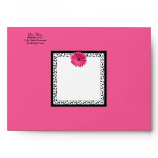 Pink Gerbera Daisy A-7 Envelope envelope