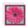 Pink Gerbera Daisy Bat Mitzvah Invitation