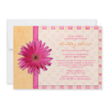 Pink Gerbera Daisy Bridal Shower Invitation