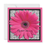Pink Gerbera Daisy Bridal Shower Invitation