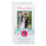 Pink Gerbera Daisy Floral Thank You Photo Card