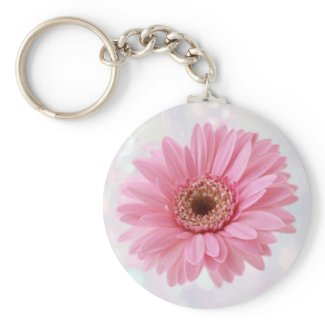 Pink Gerbera daisy Keychain keychain