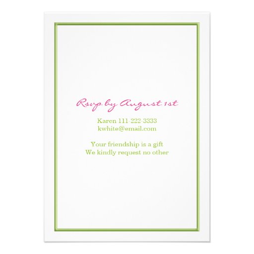 Pink Gerbera Daisy Orange Ribbon 30th Birthday Custom Announcement