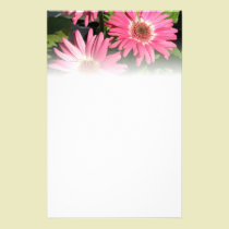 Pink Gerbera Daisy stationery