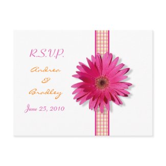 Cheap Postcards on Pink Gerbera Daisy Rsvp Postcard Postcard