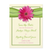 Pink Gerbera Daisy Save the Date Postcard