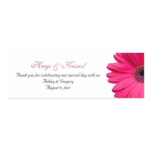 Pink Gerbera Daisy Special Occasion Favor Tags Business Card Template