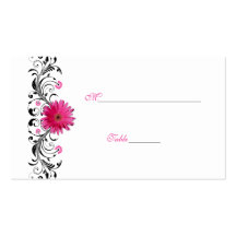 Pink Gerbera Daisy Special Occasion Place Card Business Cards