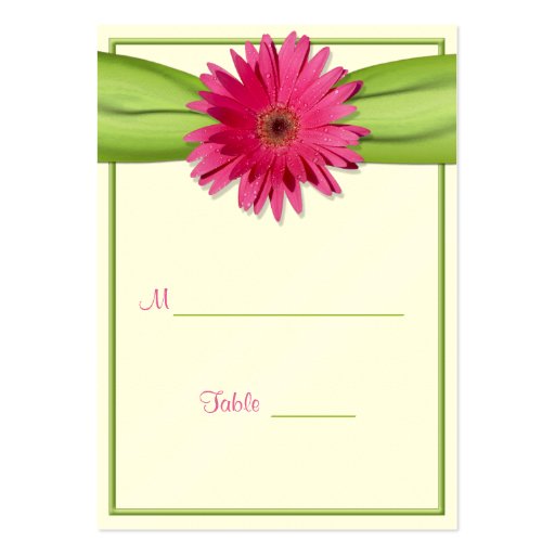 Pink Gerbera Daisy Special Occasion Place Card Business Cards