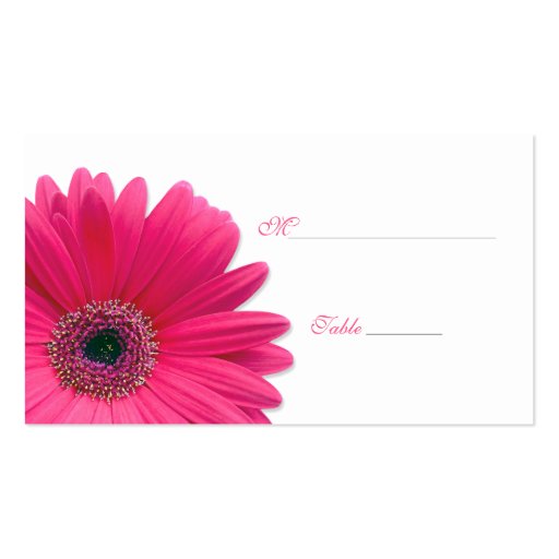 Pink Gerbera Daisy Special Occasion Place Card Business Cards (front side)