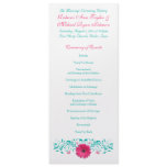 Pink Gerbera Daisy Turquoise Wedding Program Personalized Invitations