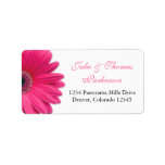 Pink Gerbera Daisy Wedding Address Labels