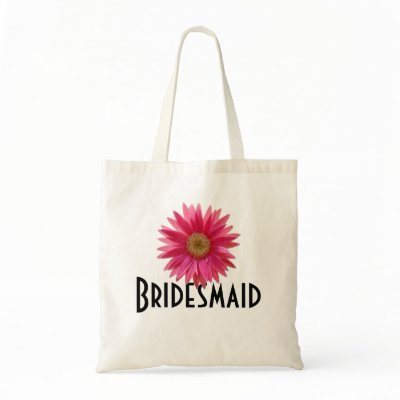 Pink Gerbera Daisy/ Wedding Bag