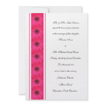 Pink Gerbera Daisy Wedding Invitation