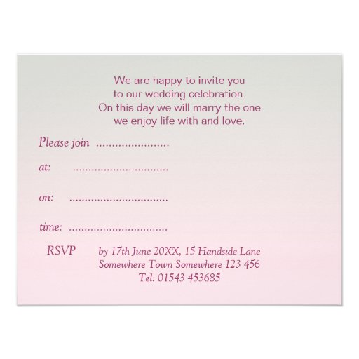 Pink Gerbera daisy Wedding Invitation