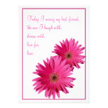 Pink Gerbera Daisy Wedding Invitation