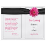 Pink Gerbera Daisy Wedding Program Flyer