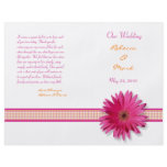 Pink Gerbera Daisy Wedding Program Full Color Flyer