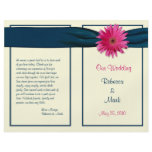 Pink Gerbera Daisy Wedding Program Personalized Flyer