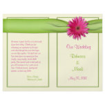 Pink Gerbera Daisy Wedding Program Personalized Flyer