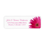 Pink Gerbera Daisy Wedding Return Address Label
