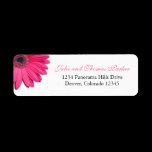 Pink Gerbera Daisy Wedding Return Address Labels