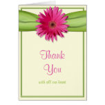 Pink Gerbera Daisy Wedding Thank You Card