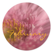 Pink Gerbera • February Wedding Sticker by SabineStGreetings Pink Gerbera • February Wedding Sticker