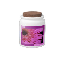 Pink Gerbera flower candy jar candy jars