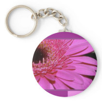 Pink Gerbera keychains