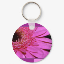 Pink Gerbera keychains