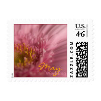 Pink Gerbera • May Wedding Stamp by SabineStGreetings Pink Gerbera • May Wedding Stamp