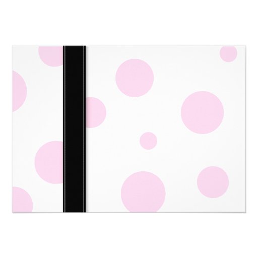 Pink Gerbera Polka Dot Wedding Invitation