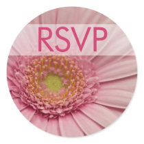 Pink Gerbera • RSVP Sticker by SabineStGreetings Pink Gerbera • RSVP Sticker