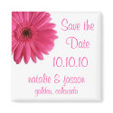 Pink Gerbera Save the Date magnet
