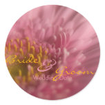 Pink Gerbera • Save the Date Sticker