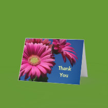 Pink Gerbera Thank You Card