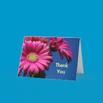 Pink Gerbera Thank You Card