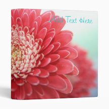 Pink Gerbera Vinyl Binder