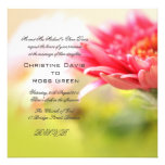 Pink gerbera wedding invitation invitations