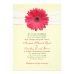 Pink Gerbera with Ivory Ribbon Invitation