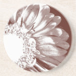 Pink Gerberra Daisy Round Decorative Coaster