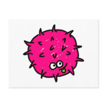 Pink Germ postcards by prawny Pink Germ postcards