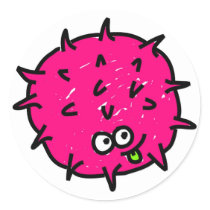 Pink Germ stickers by prawny Pink Germ stickers