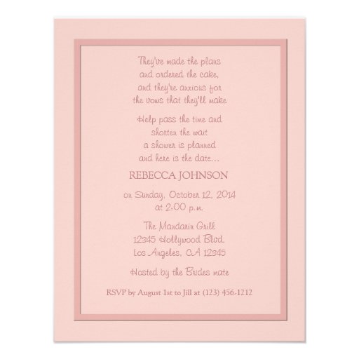 Pink Getaway Car - Bridal Shower invitation